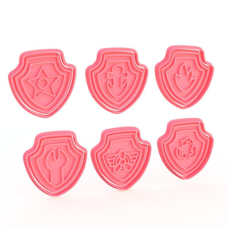 Paw patrol logo cookie cutter set of 6