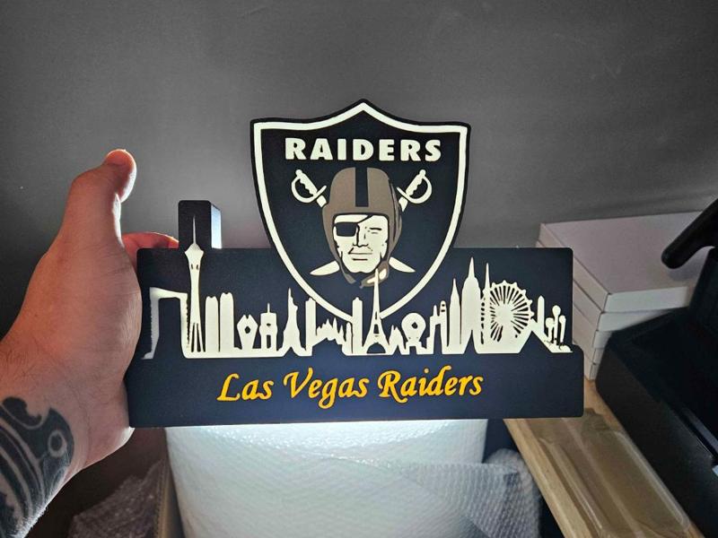 NFL Lightbox Las Vegas Raiders with skyline!
