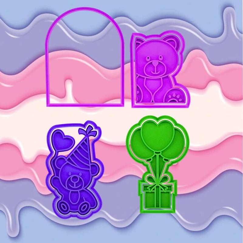 COOKIE CUTTER birthday bear set of 3