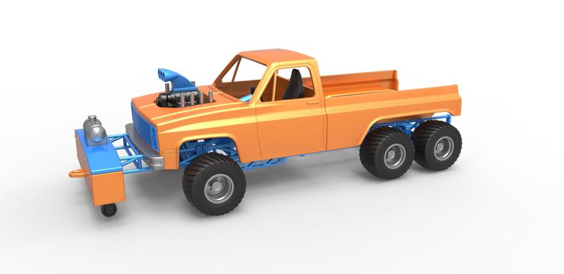Diecast pulling truck 6wd Scale 1:25