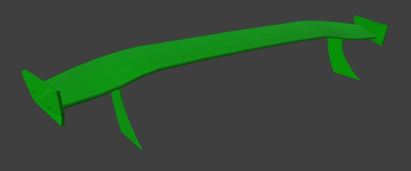 Spoiler 121 Wing For RC CARS Universal 3D PRINT STL
