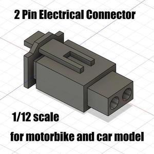 2 pin Electrical Connector for motorbike and car 1/12 scale