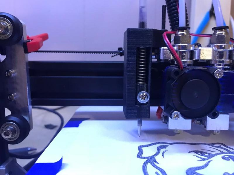 Spring-loaded Ballpoint Pen Holder