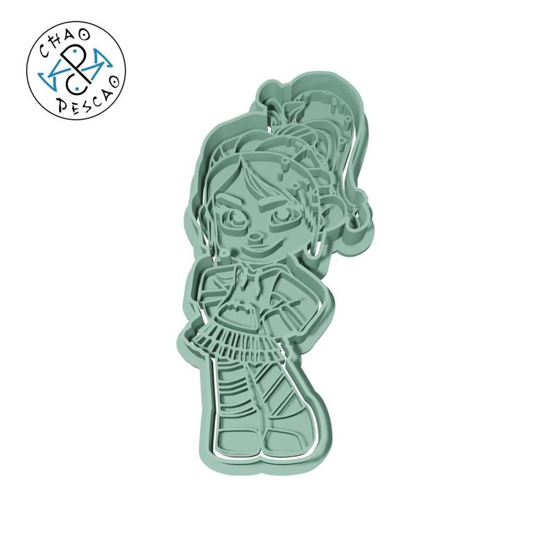 Beautiful Vanellope - Wreck It Ralph (no 2) - Cookie Cutter - Fondant - Polymer Clay