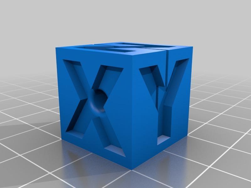 XYZ Calibration Cube - 4mm OD tube cutting jig