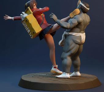 Momo Ayase vs Kito Family  - Dandadan Season 2 - Collectible 3D STL Figurine Print