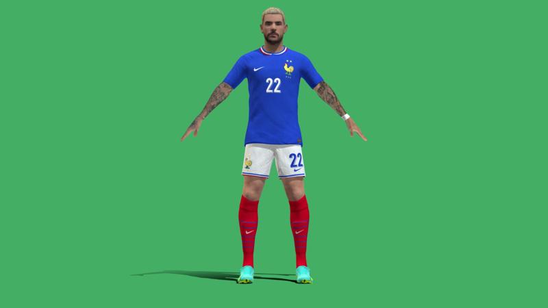 3D Rigged Theo Hernandez France Euro 2024