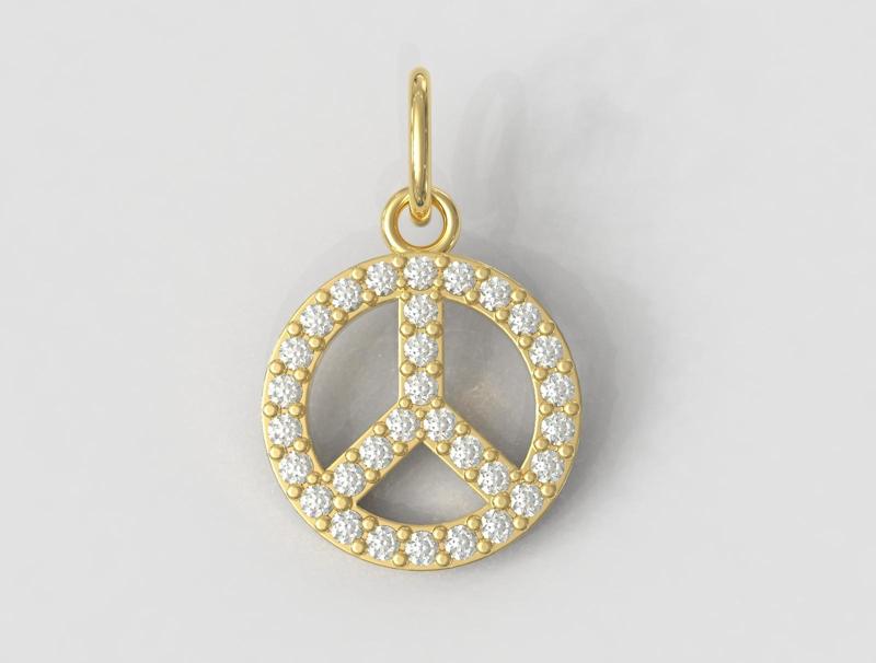 Peace Diamond Pendant