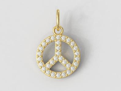 Peace Diamond Pendant
