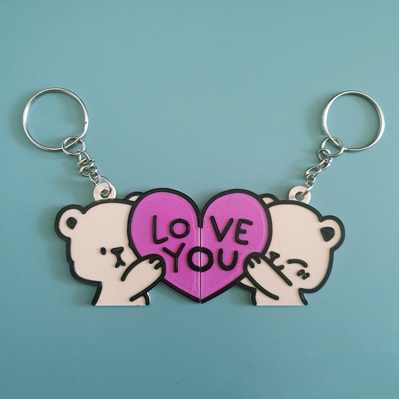 Milk & Mocha Bear couple key chains (OPTION 1)