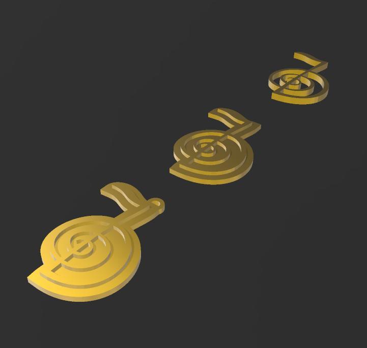 Pack Cho Ku Rei Reiki symbol keychain wall art