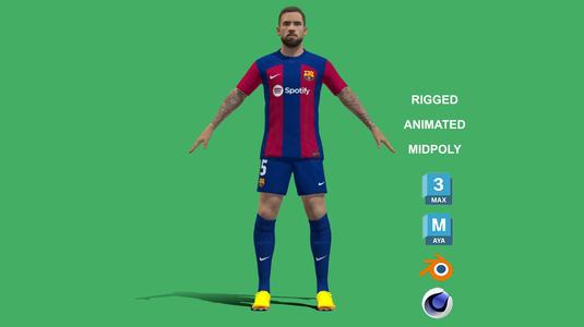 3D Rigged Inigo Martinez Barcelona 2024