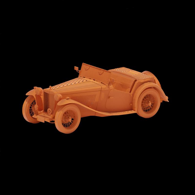 MGTC 1949 3D Model for Classic Car Enthusiasts