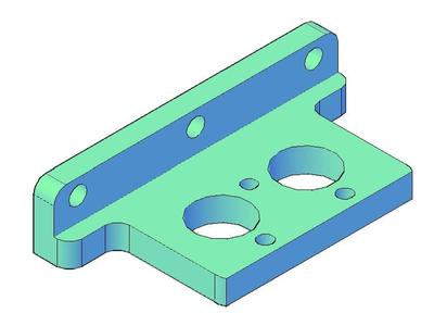Chimera Dual Hotend Mount for Modular Carriage
