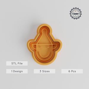Elf Shape Cutter & Stamp, Cookie & Fondant Tool, Christmas, Party, Holiday, 6 Piece Set, Sizes S/M/L PRODUCT_4866