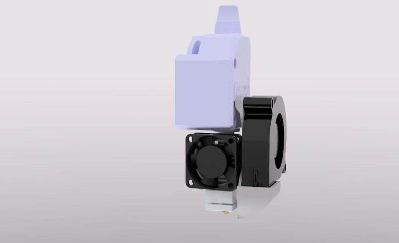 Combo holder for E3D v6 cooling fan + radial print cooling fan