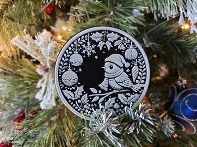 Blue bird Christmas decoration