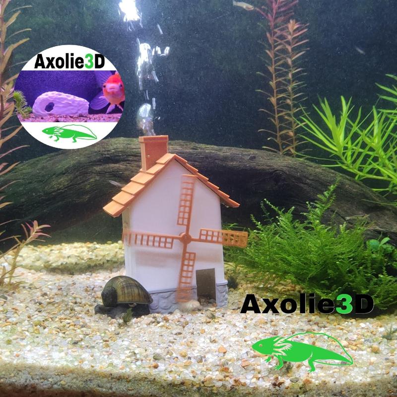 ORNAMENT FOR FISH TANK IN THE SHAPE OF A WINDMILL