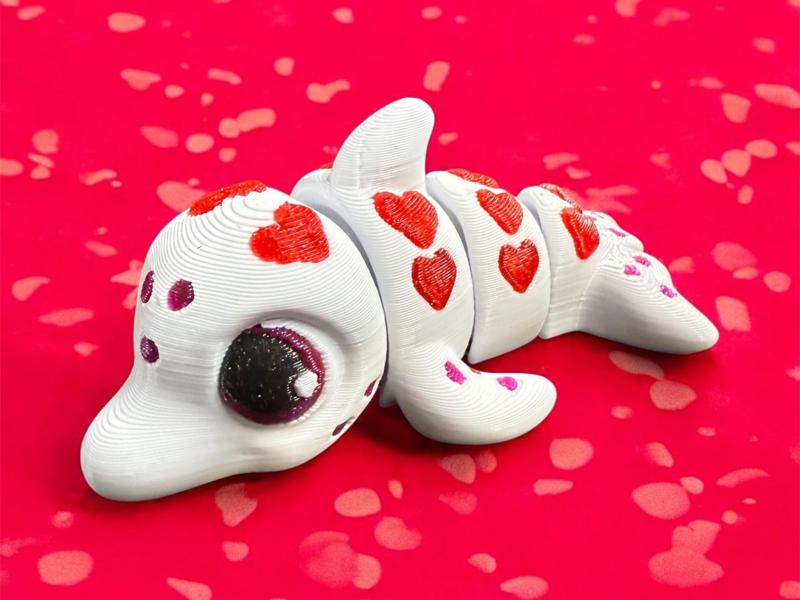 Valentine's Love Dolphin Articulate Flexi Mini