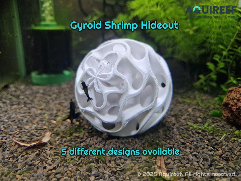 Shrimp Hideout 3D Print | Nano Tank Shrimp House | Aquarium Shrimp Shelter Design | 3D Printable Shrimp Home STL | Nano Tank Hideout