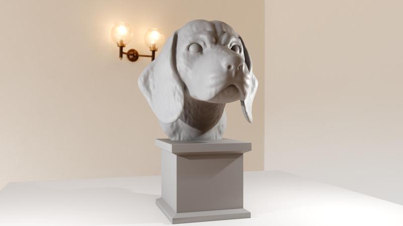 beagle bust stl
