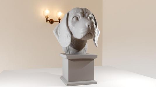 beagle bust stl