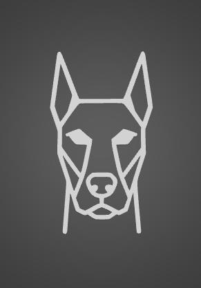 Doberman dog abstract stylized wall decoration