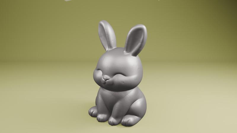 Kawaii Bunny STL – Cute 3D Printable Cartoon Rabbit Figurine for Easter or Decor