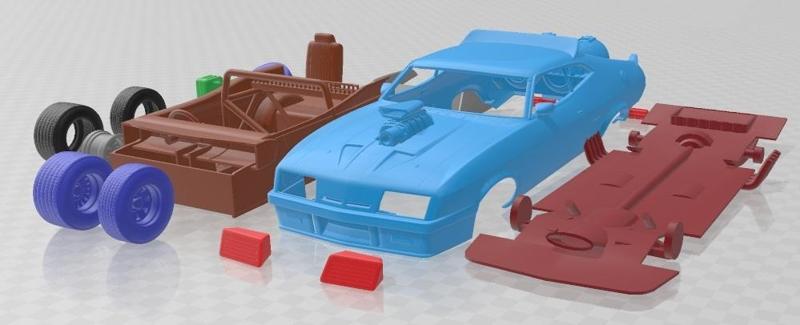 Ford Falcon 1973 Mad Max Interceptor Printable Car