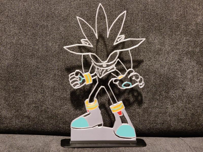 Silver the Hedgehog Line Art