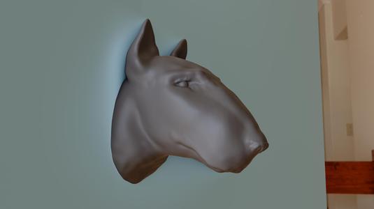 bull terrier wall mount head stl