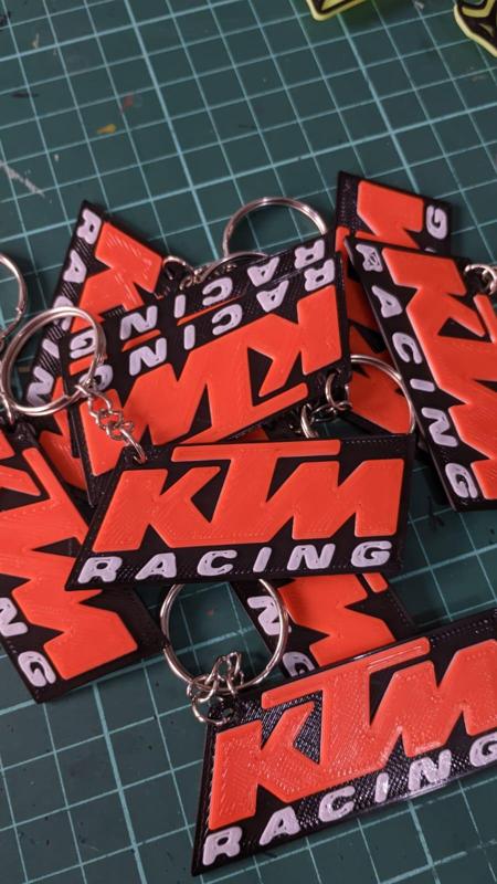 KTM Racing Logo Motorcycle Brand Key Ring
