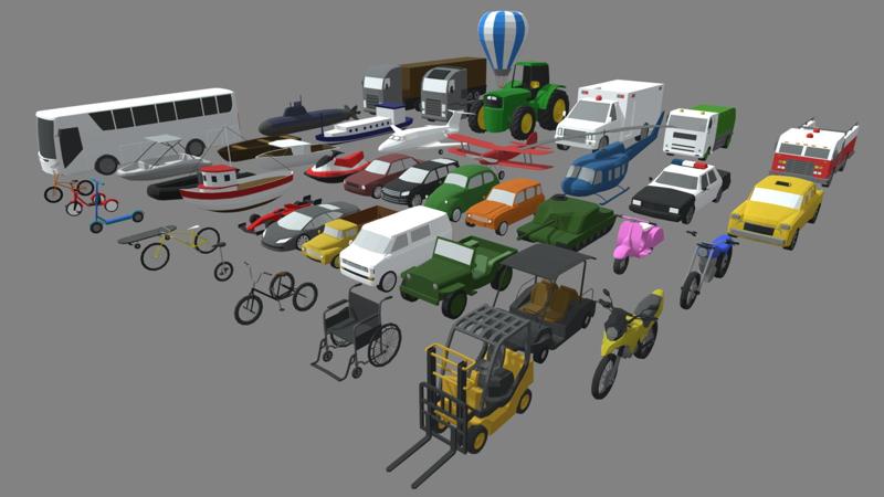 Low Poly Vehicles // Package 01