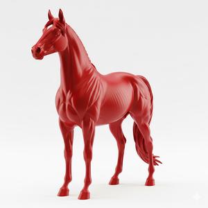 Red Horse 2026 - 3D Figurine, Year of the Horse Symbol for Printing