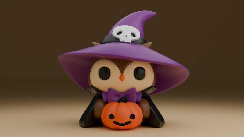 Owl Halloween figure