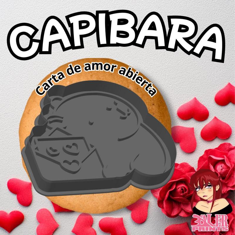 Capibara Valentine's Day Open Love Letter