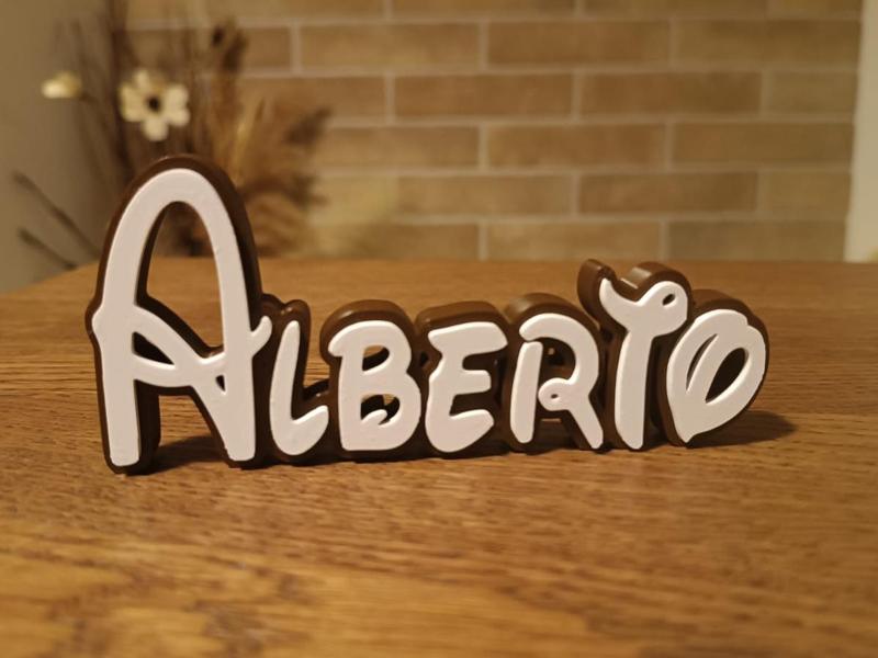 Disney Name Sign Alberto Kid Room Wall Decor Tag 