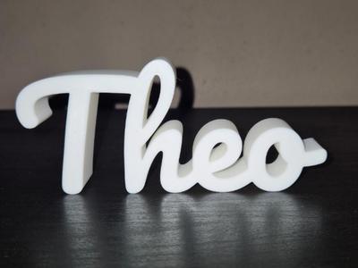 Theo Name Sign Display Decor