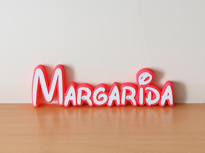 Margarida Disney Name Sign 3D Room child Birth