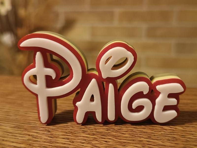 Paige Disney Name Sign Ornament Room child Birth
