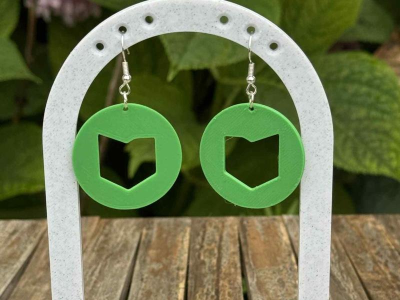 Ohio cut-out earrings