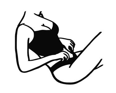LINE ART WOMAN PAINTING 5, Sexy wall art girl