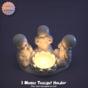 3 Monks Tealight Holder