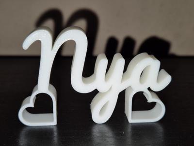 Nya Name Sign Display Decor