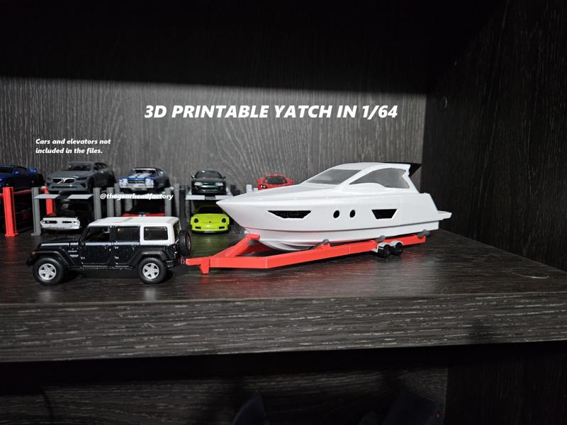 3D PRINTABLE 1/64 YATCH