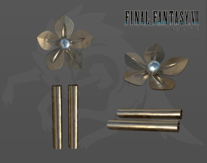 Aerith Gainsborough cosplay accessory charms for printing 3D model