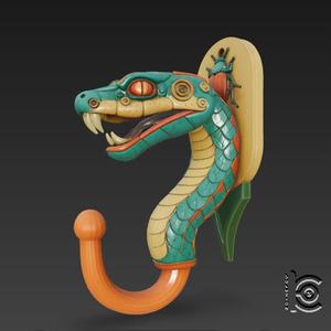 Cobranoid Hook - Mecha Serpent Sentinel STL
