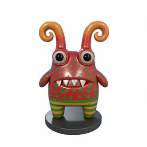 PolkaFang - 3D Printable Striped Horned Monster