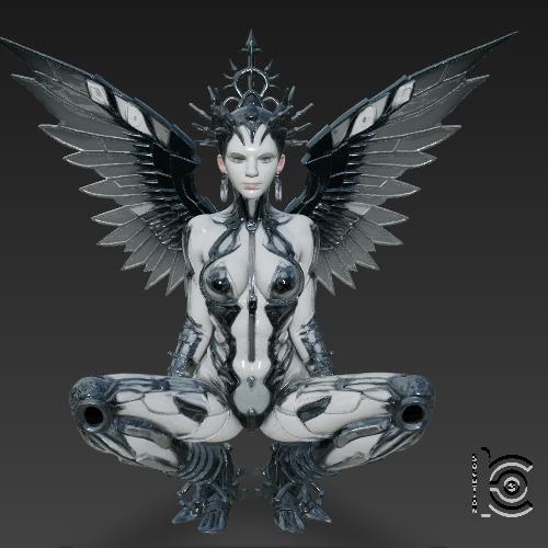Dark Seraph - Gothic Cyber Fairy STL