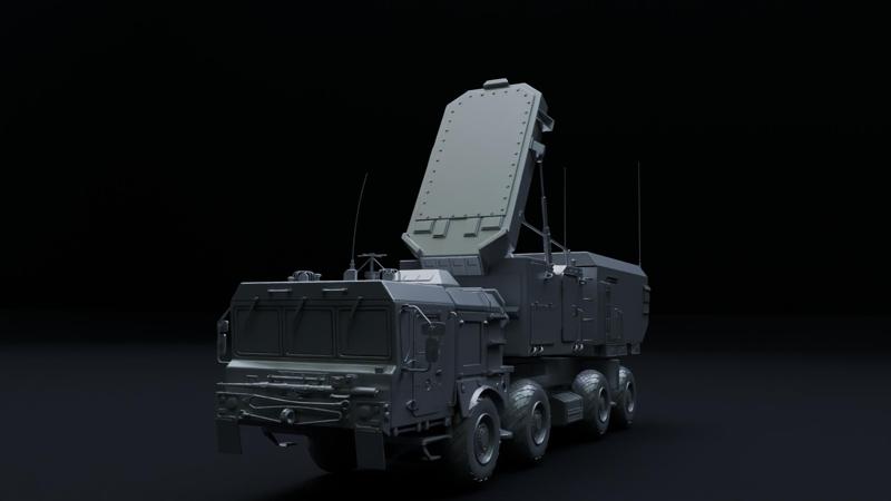 Russian 92N6 S400 System Engagement Radar on MZKT 7930